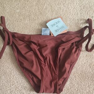 Shade & Shore Rust Tie-Side Bikini Bottom